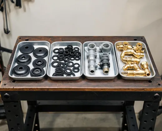 Repair parts collection for valves and connectors